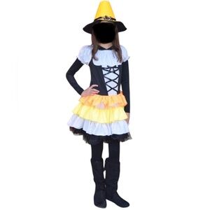 “Kandy Korn Witch” Girls Costume, Size L (10-12)